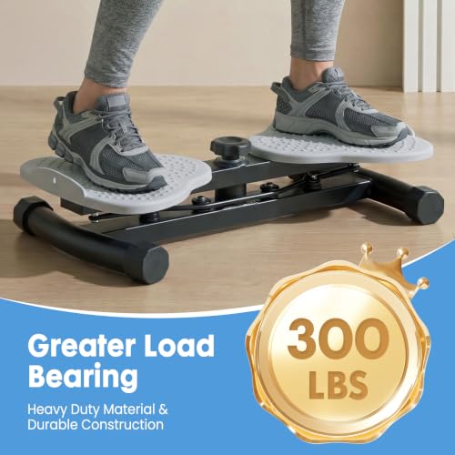 Waist Twister Machine - Light Grey, 300 lbs Capacity, Noiseless Fitness Tool