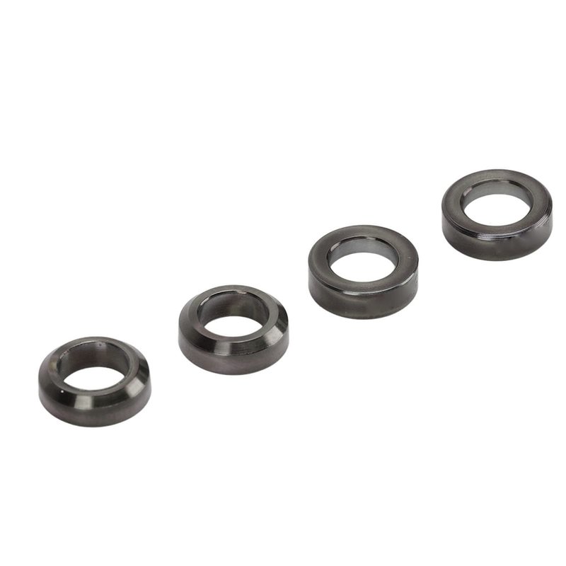 Brake Caliper Spacer, 4pcs Alloy Concave and Convex Washer for Mountain Bike Brake Calipers (Black)