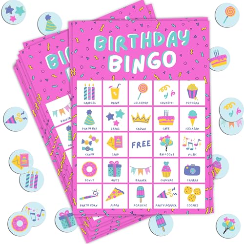 Markt Birthday Bingo Game for Kids Party Games, Games Supplies - 23