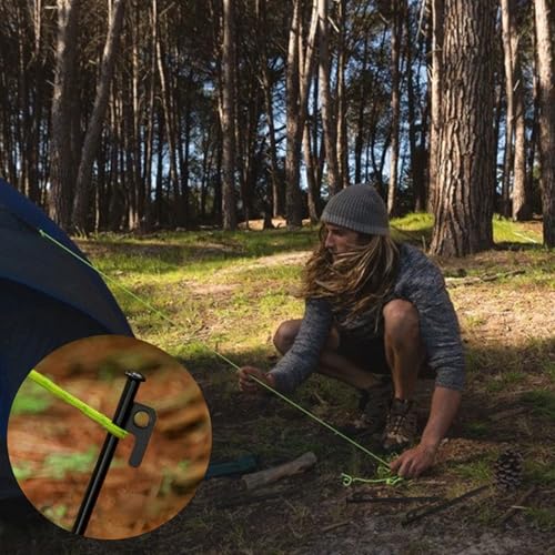 Heavy Duty 8 Inch Metal Tent Stakes - 8 Pcs Camping Pegs