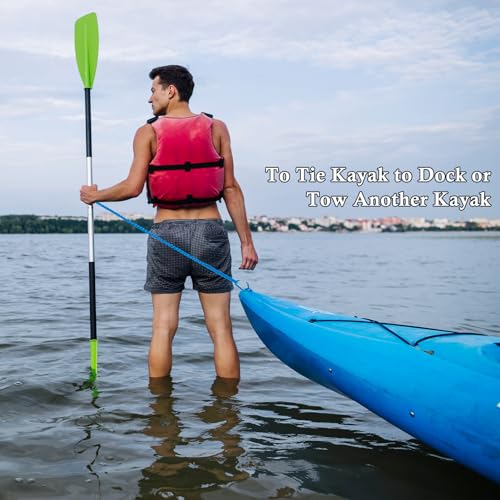Kayak Paddle Leash - Stretchable Tether Strap with Hook