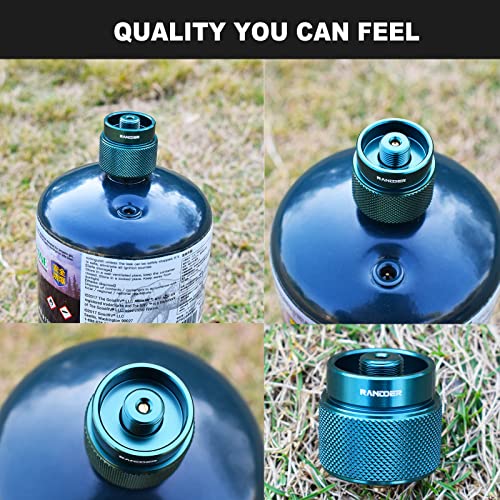 RANDDER Dark Green Propane to Butane Adapter for Camping Stove 1 Pack