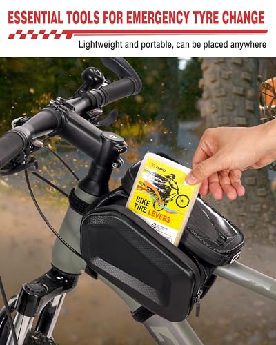 Yellow Bike Tire Levers - Ultra Strong, Non-Slip, Easy Tire Removal for Mountain & Road Bikes - 2 Pack