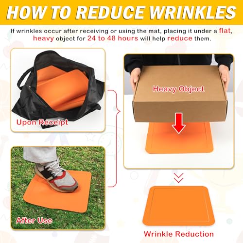 Rubber Baseball Bases Set with 5 Training Balls - Orange