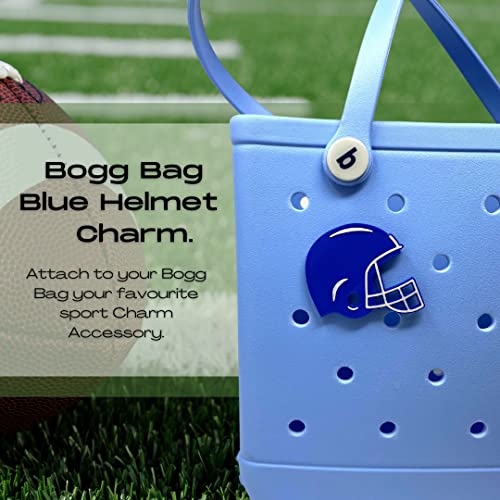 Blue Football Helmet Charm Accessory for Bogg Bags