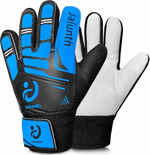 Goalkeeper Gloves for Kids - Size 6 Blue, Anti-Skid Latex