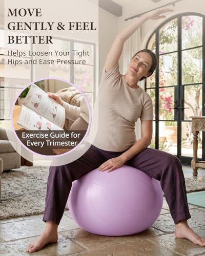 Pregnancy Ball for Daily Comfort & Labor - Lavender, L (23-26IN)