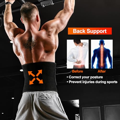 Waist Trimmer Belt for Men & Women - Solid Black, Medium Size