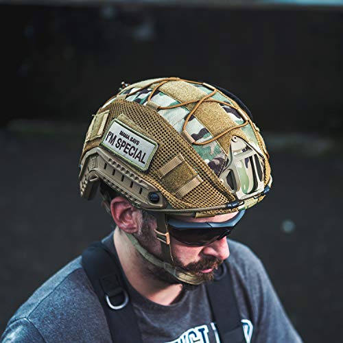 Tactical Helmet Cover - Lightweight Cloth for Fast & Bump Helmets - Large ComoColor