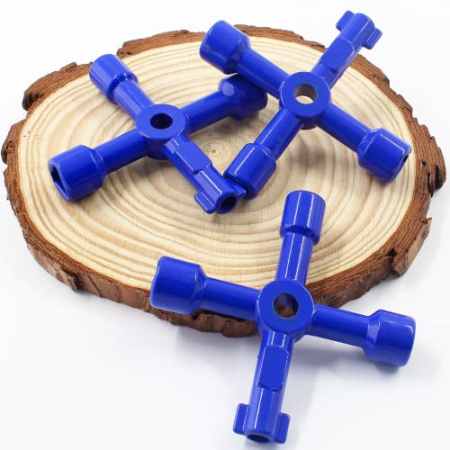 4-Way Multi-Functional Utility Key - 3Pcs, Blue