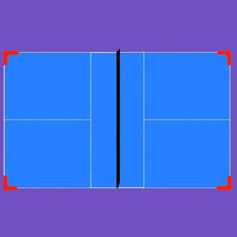 Aoneky Portable Badminton or Tennis Court Line Markers Kit - Outdoor Driveway Badminton or Tennis Court Boundary Throw Down Markers - Lines Marking Set