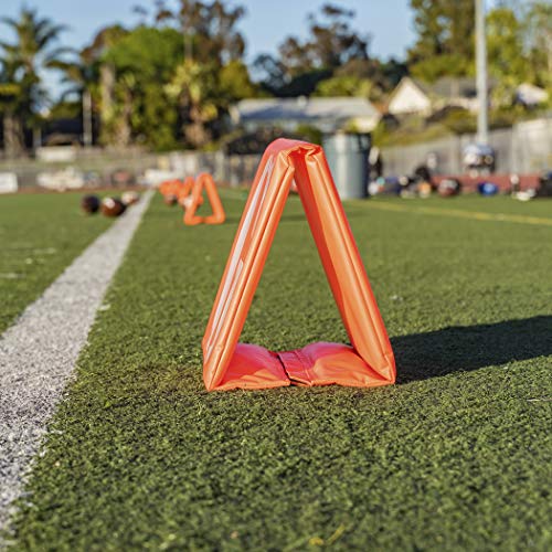 Football Field Yard Markers Set - 11 High Visibility Weighted Markers