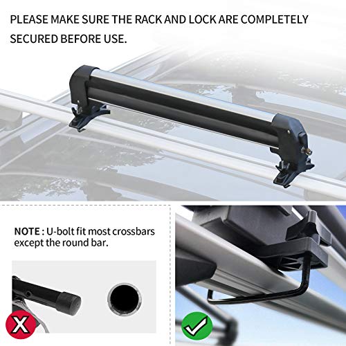 Universal Ski & Snowboard Roof Rack - Holds 6 Skis or 4 Boards