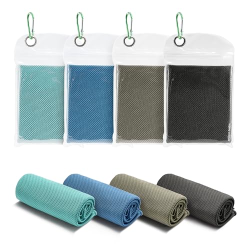 Cooling Towels for Neck and Face - 4-Pack, 40" x 12"