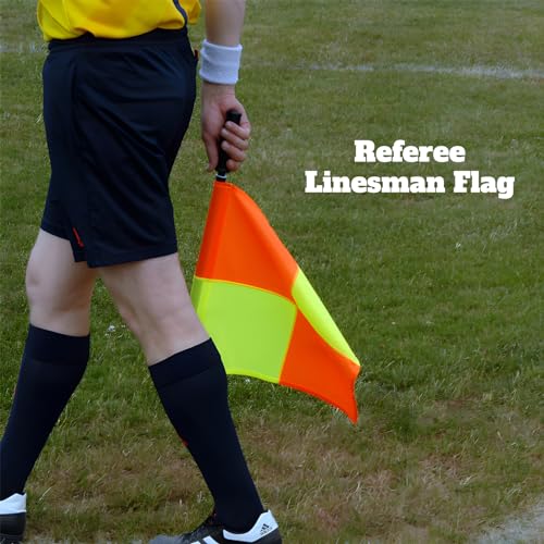 Referee Flag Set with Cards, Whistle, and Lanyard - Color A01