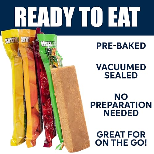 SOS Food Lab Emergency Food Bar (9 Energy Bars, 9 Assorted Flavors) - 400 Calorie, Low Sodium, Nutrient Dense Millenium Bar - Ready to Eat, 5 Year Shelf Life Survival Food for Disaster Preparedness