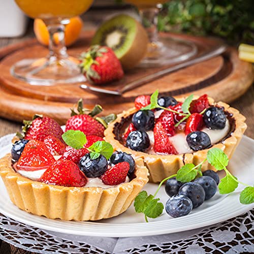 30 Pcs Stainless Steel Egg Tart Molds 3.8 Inch Mini Pie & Tart Pans Baking Tool