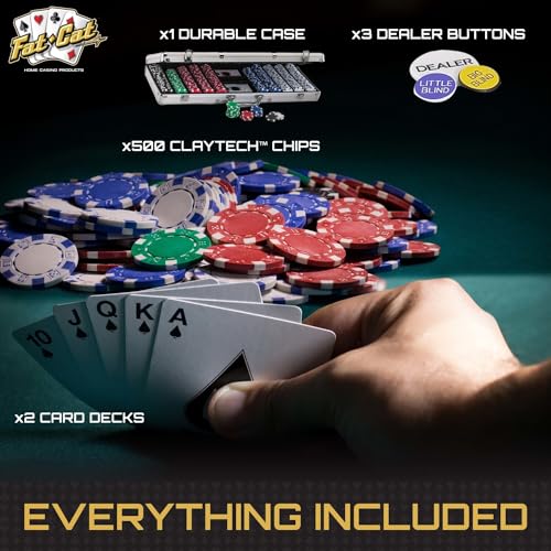 500-Count Texas Hold'em Poker Chip Set with Aluminum Case
