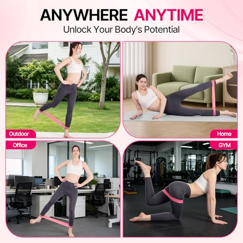Resistance Loop Bands Set - 5 Elastic Levels for Strength Training & Yoga