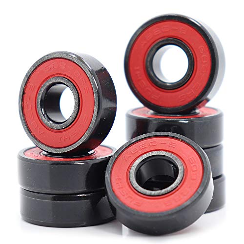 FUSHIBEARING 608RS Skateboard Bearings 8x22x7mm ABEC-9 Sealed High-Speed 8 Pack