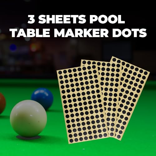Pool Table Marker Dots - 3 Sheet Mini Billiard Point Stickers