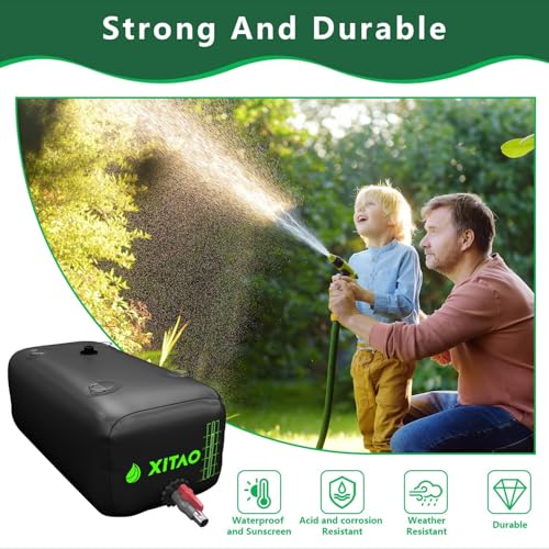 XITAO 29 Gal Black Foldable Water Storage Bladder Container for RV Camping Garden