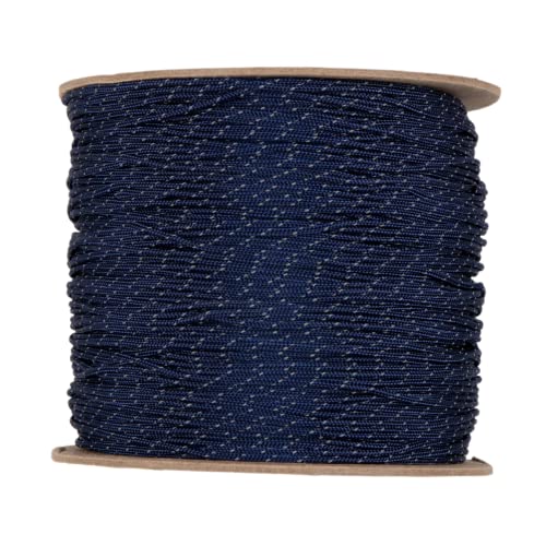 Midnight Blue Reflective Paracord Rope 10ft - 95lb Tensile Strength, 1.75mm