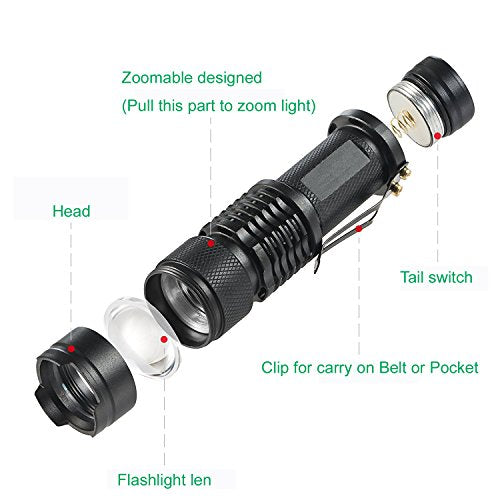 High Power Green LED Flashlight - 150 Yard Long Range