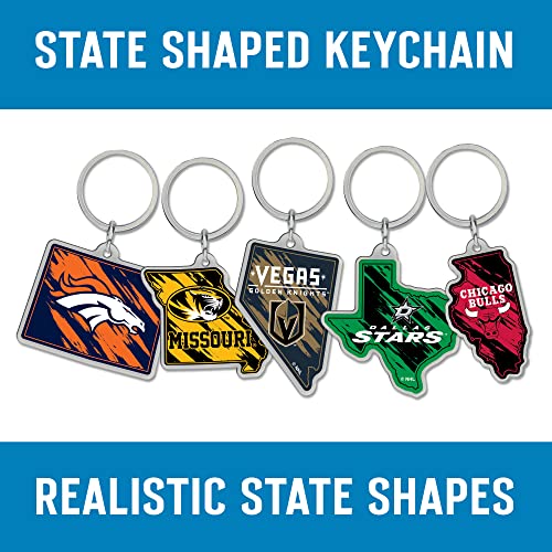 Chicago Bears State Shape Keychain - Dark Navy Blue, 2x3 inches
