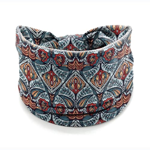 Boho Headbands for Women - 4 Pack Wide Stretchy Turban Wraps