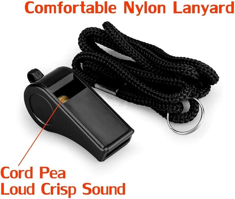 36PCS Loud Outdoor Sports Whistles with Lanyards - Referee, , Emergency Use