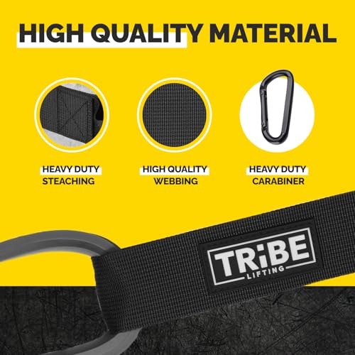 Door Anchor Strap for Resistance Bands - Black, 5 Loops, Metal D-Rings