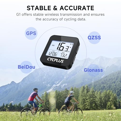 Wireless GPS Bike Computer with 2.0" Screen, IPX6 Waterproof, 1200mAh Battery