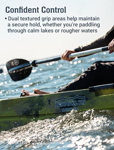 BKC KP224 86-Inch Kayak Paddle - 2-Piece Adjustable Aluminum Shaft