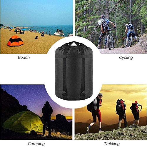 MOOCY 12L Black Waterproof Compression Sack 2-Pack for Sleeping Bags & Camping Gear