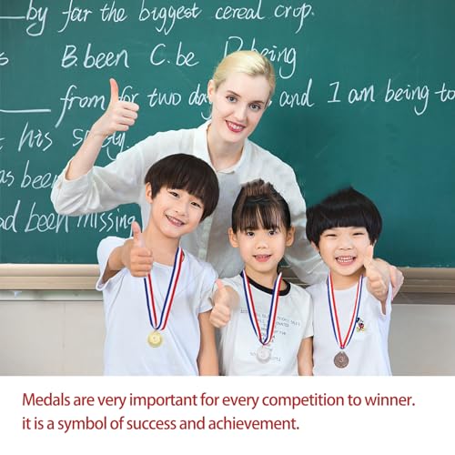 3 Pack Winner Medals - Gold, Silver, Bronze with Neck Ribbons