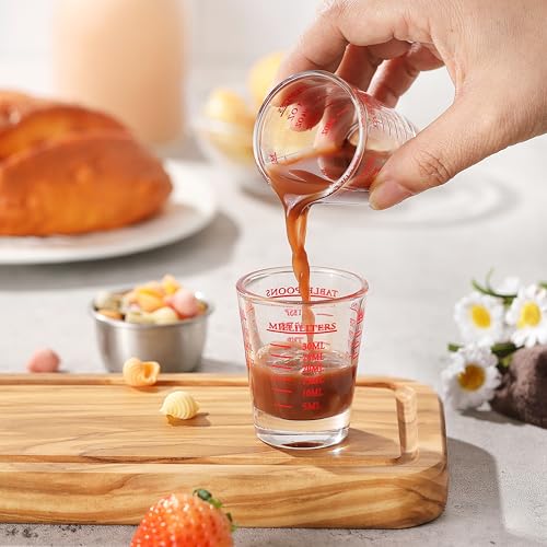 Measuring Shot Glass Set - 2PCS with 4 Measurement Units