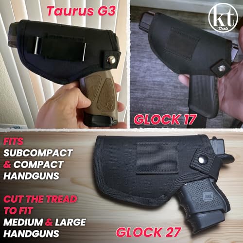 Universal IWB/OWB Concealed Carry Gun Holster - Ambidextrous - Black