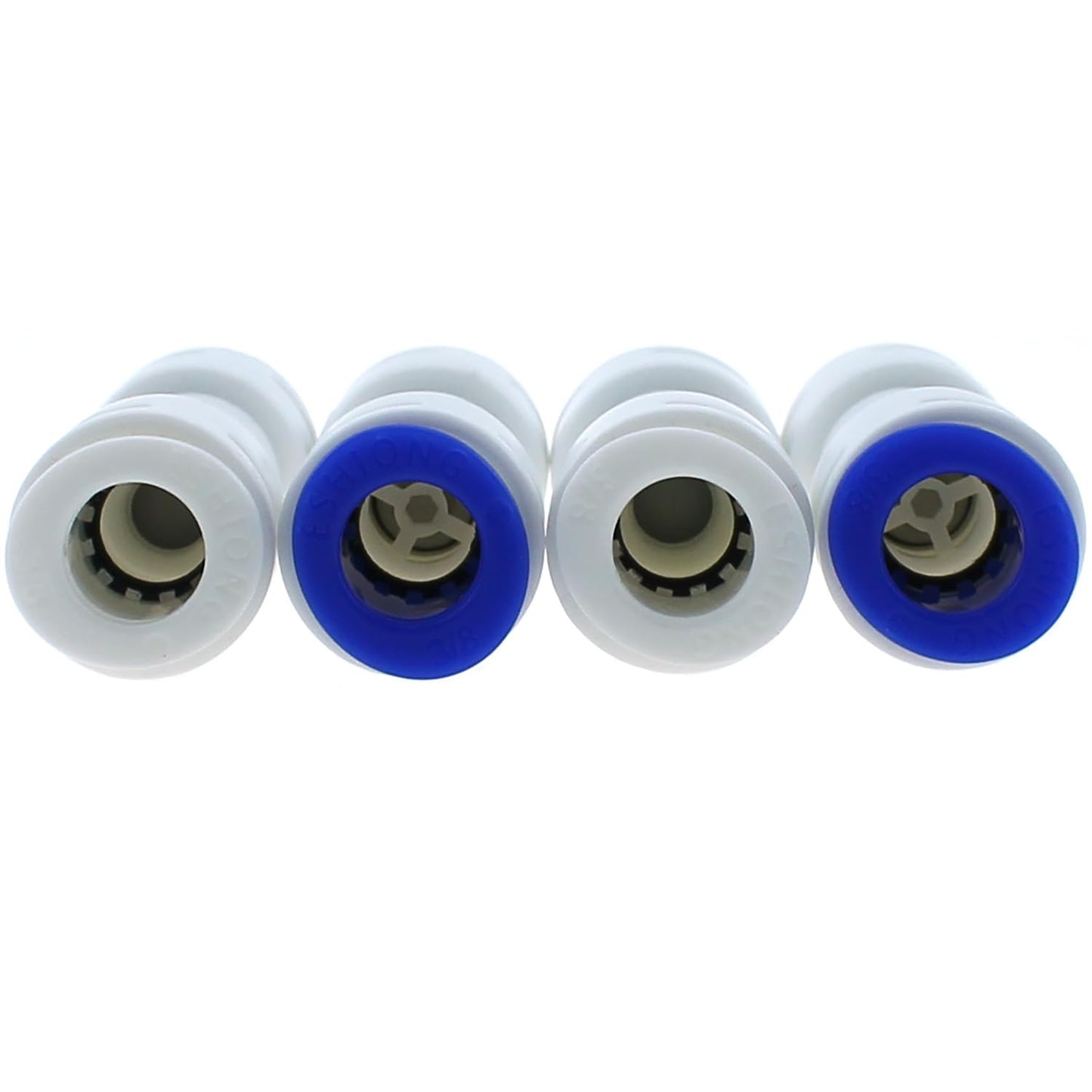 Bxian 4pcs 3/8 Inch Inline Connection Check Valve Plastic Connection Check Valve for RO Water Pipe for RO Filters and Water Purifiers