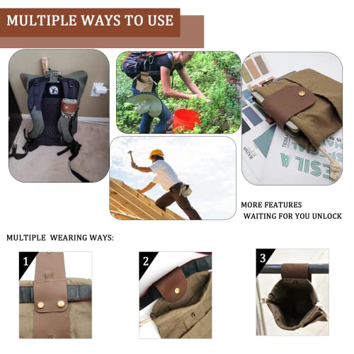 Collapsible Foraging Pouch - Water Resistant Canvas Bag - Green