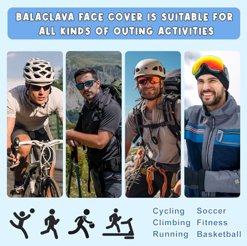 Balaclava Sun UV Protection Hood - Breathable Full Head Mask - Black
