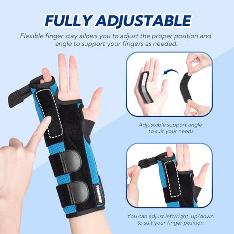 YiYame Boxer Fracture Splint, Ulnar Gutter Splint Right Hand, the 4th and 5th Metacarpal Finger Splint Hand Brace, Boxer Orthosis Hand & Wrist Brace for Women & Men, Right, L