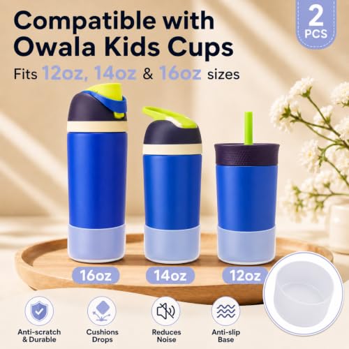 Silicone Boots for Owala Kids Water Bottles - Transparent, 2PCS