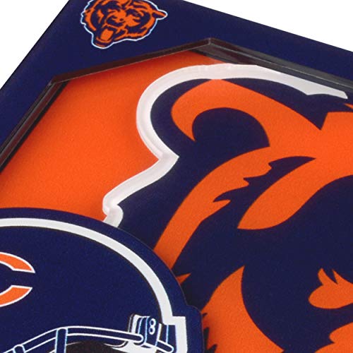 NFL 3D Logo Coasters – Set of 2 with Non-Slip Backing