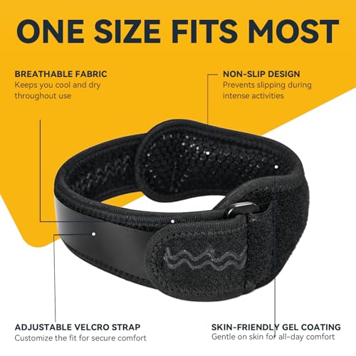 Adjustable Patellar Tendon Support Strap - M/L for Knee Pain Relief