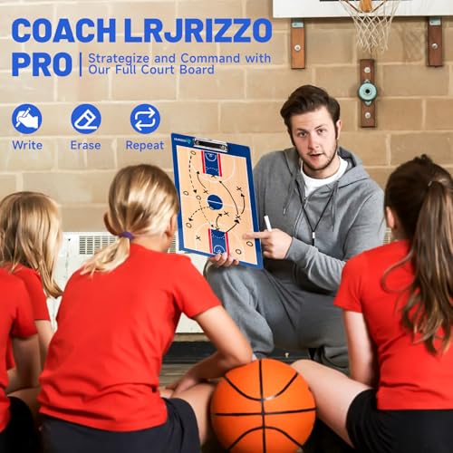 Basketball Coaches Clipboard - Double-Sided Dry Erase Board