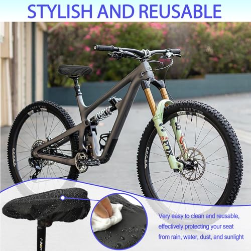 Waterproof Bicycle Seat Cover - UV-Resistant, Dustproof, Black (2pcs)
