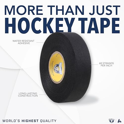 Hockey Tape - Durable Black Stick Tape for Blade, 24 Yards