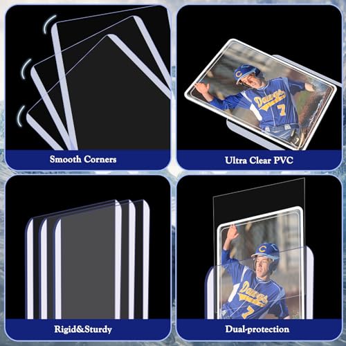 50 Count Hard Plastic Toploaders for Trading Cards - 3" x 4"
