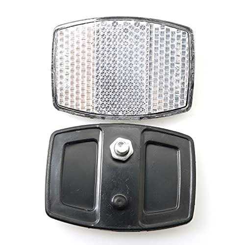 White Bicycle Reflector Light - Handlebar & Seatpost Mount